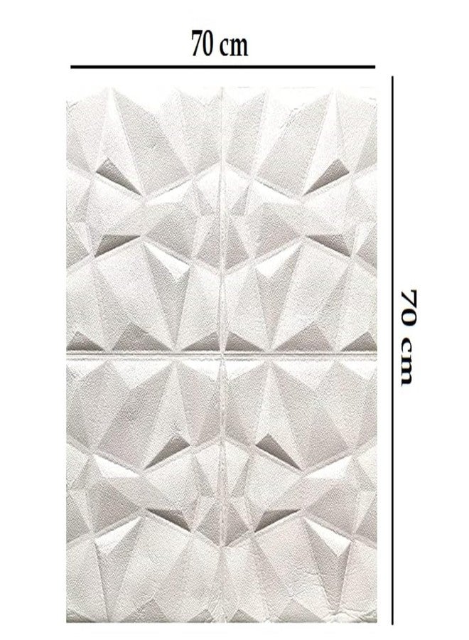 Lukzer 8PC 3D Foam Wallpaper Wall Panel Covering Hard Waterproof Soundproof Decorative Interior for Home, Cafe Decoration, Office (Diamond/ 70 x 70cm) - Image 3